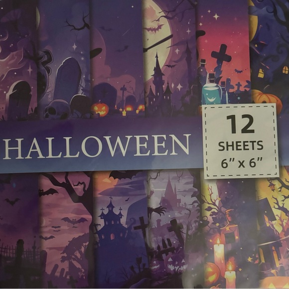 (3 for $20)12pcs Halloween Craft/scrapbooking paper 6 inch - Picture 1 of 5
